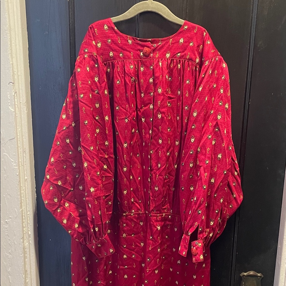 100% Silk Vintage Midi Dress